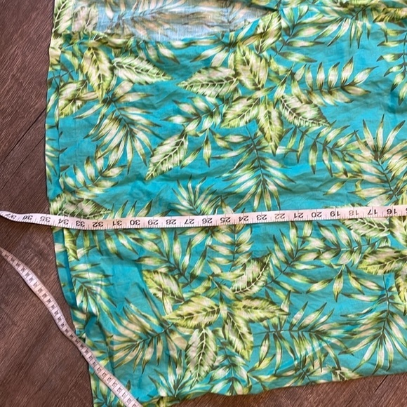 C&C California Tropical Foliage Linen Maxi Skirt Side Slits size L - Picture 15 of 15